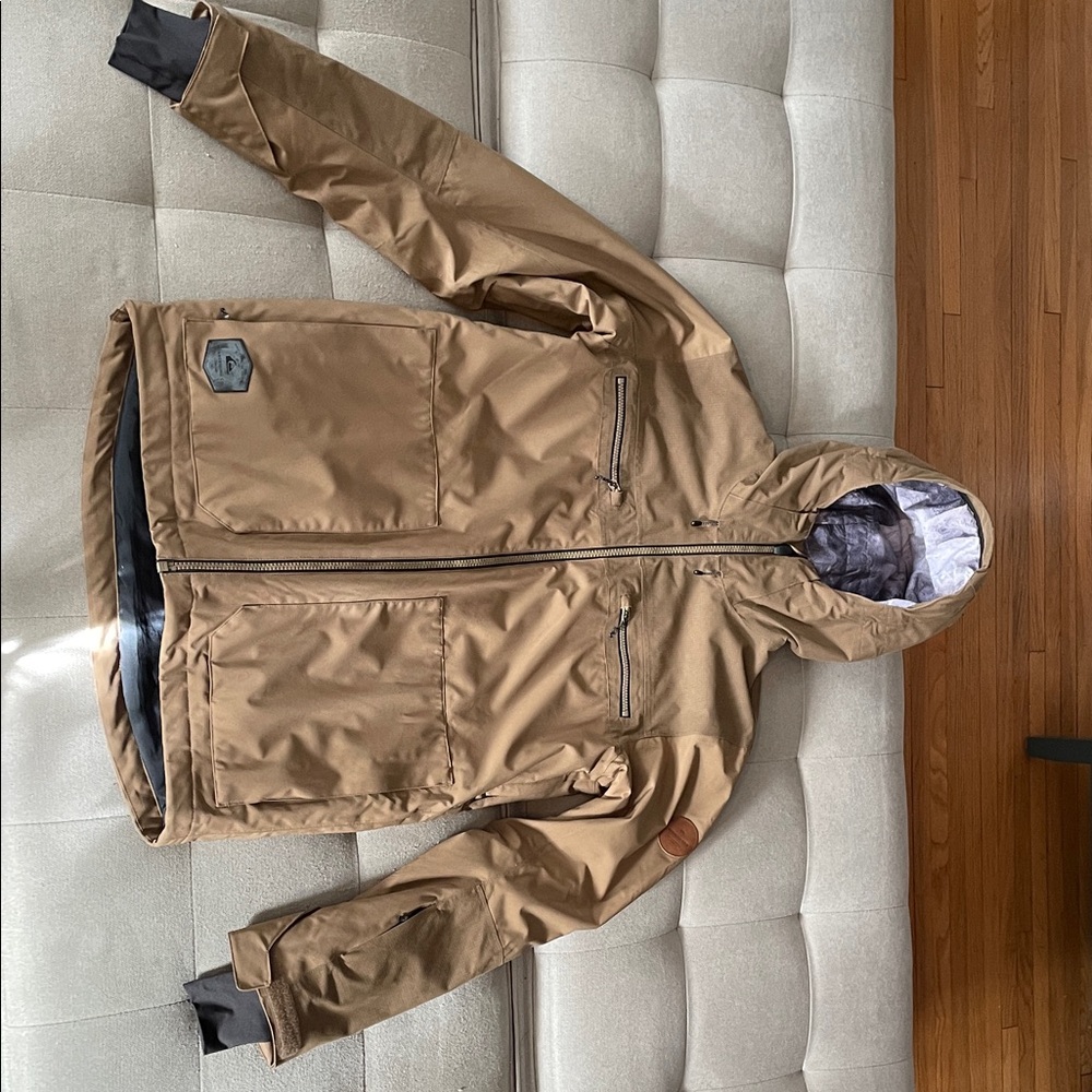 Quiksilver Men's Brown Hooded Performance Jacket
